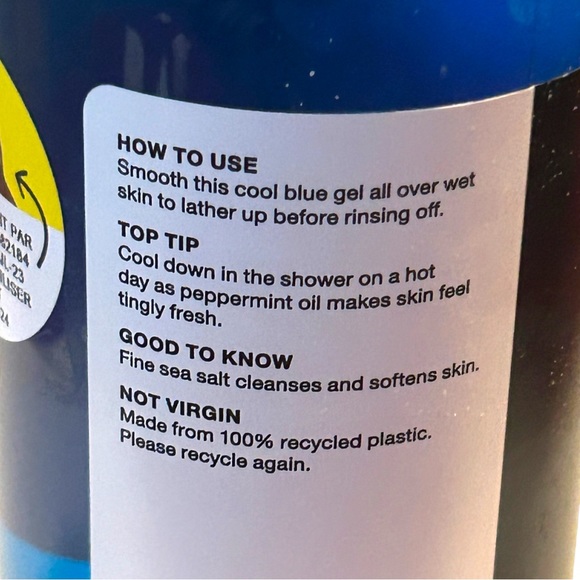 Lush Kitchen Exclusive Freeze Peppermint Sea Salt Shower Gel Body Wash NWT - Picture 8 of 12